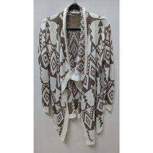 Charlotte Russe Brown/White Aztec Cardigan